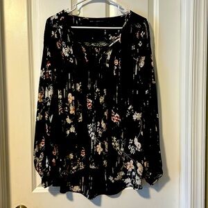 White House Black Market Black Blouse